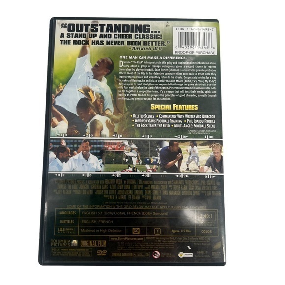 Gridiron Gang Based On True Story Dvd Movie Dwayne The Rock Johnson Widescreen - Picture 4 of 4